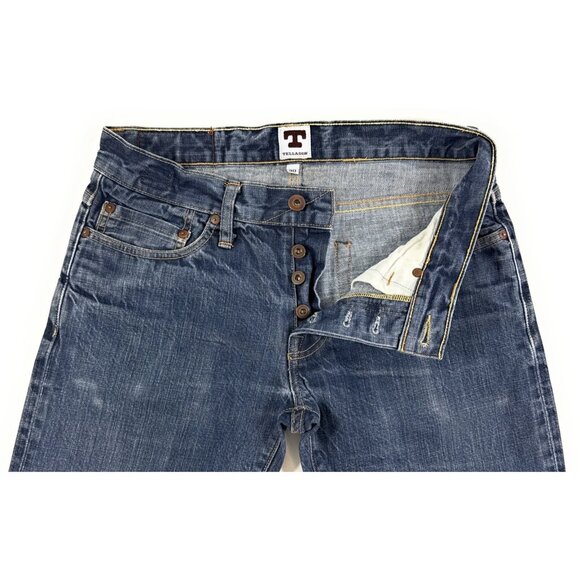 Tellason Mens Jeans White Oak Cone Selvedge Distressed Denim Size 30x32 USA - Picture 3 of 13